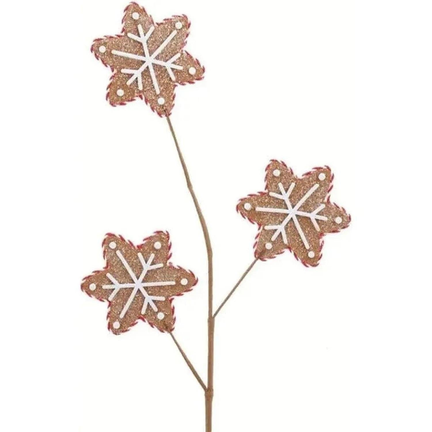 28" Gingerbread Star Spray