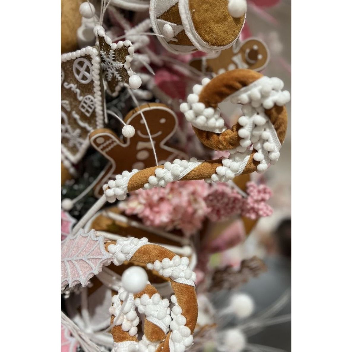 Shop For 28" Gingerbread Stripe Curly Spray