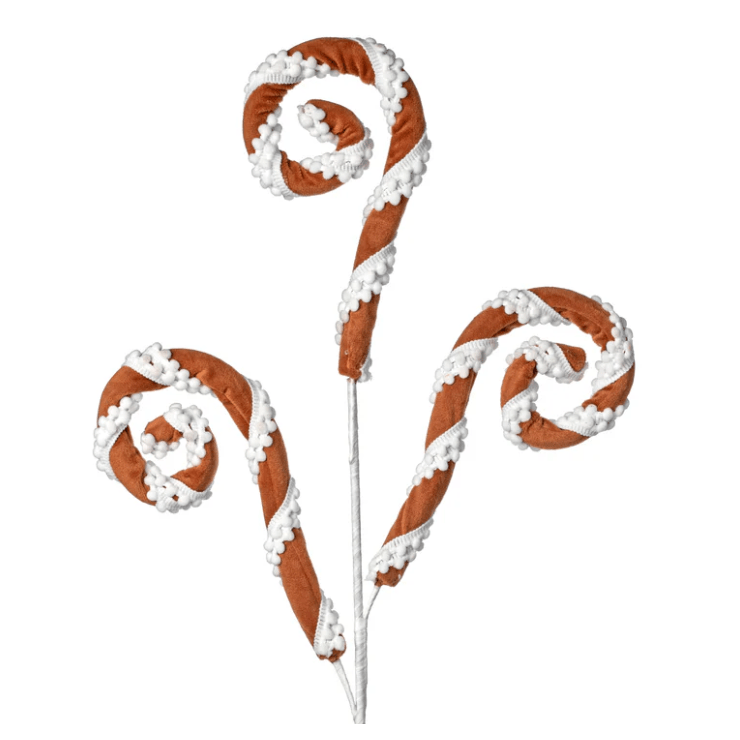 Shop For 28" Gingerbread Stripe Curly Spray