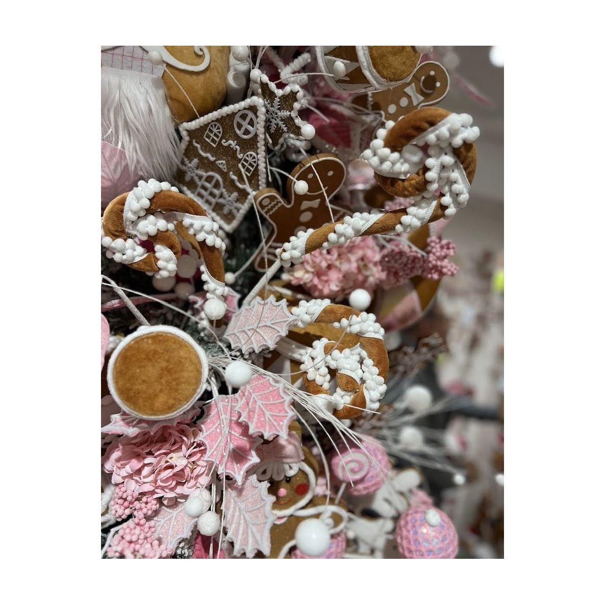 Shop For 28" Gingerbread Stripe Curly Spray