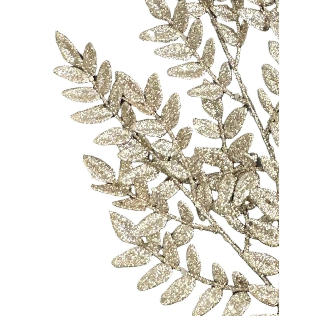 Shop For 28" Glitter Fern Spray: Champagne