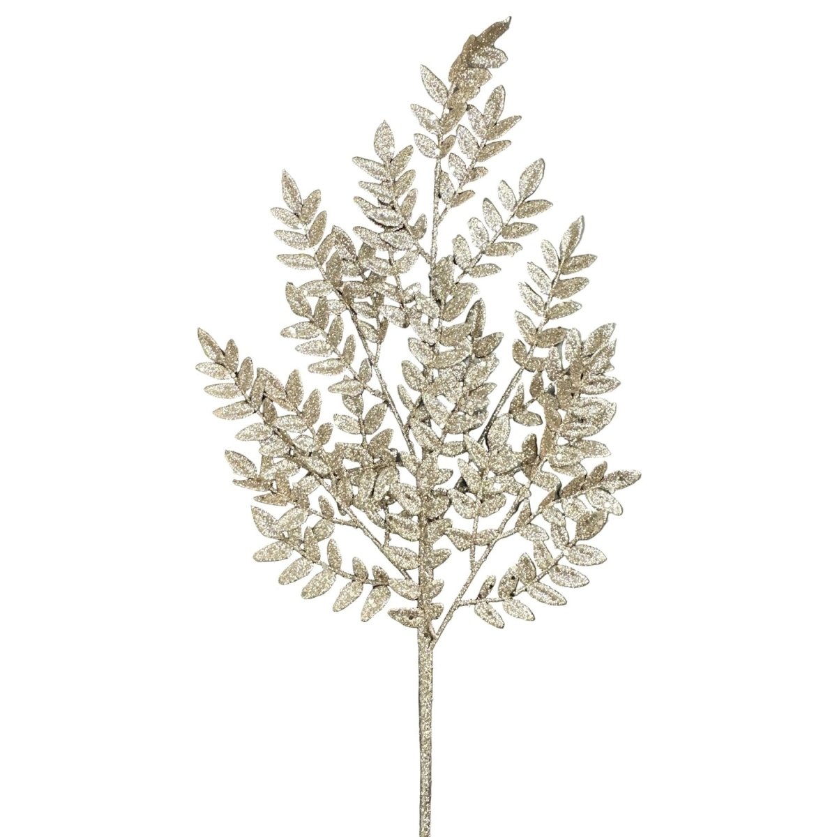 Shop For 28" Glitter Fern Spray: Champagne