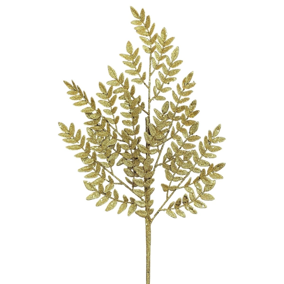 Shop For 28" Glitter Fern Spray: Gold