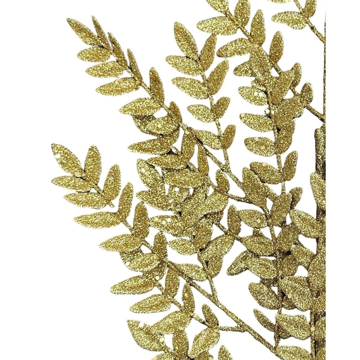 Shop For 28" Glitter Fern Spray: Gold