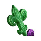 28" Glitter Fleur de Lis Spray