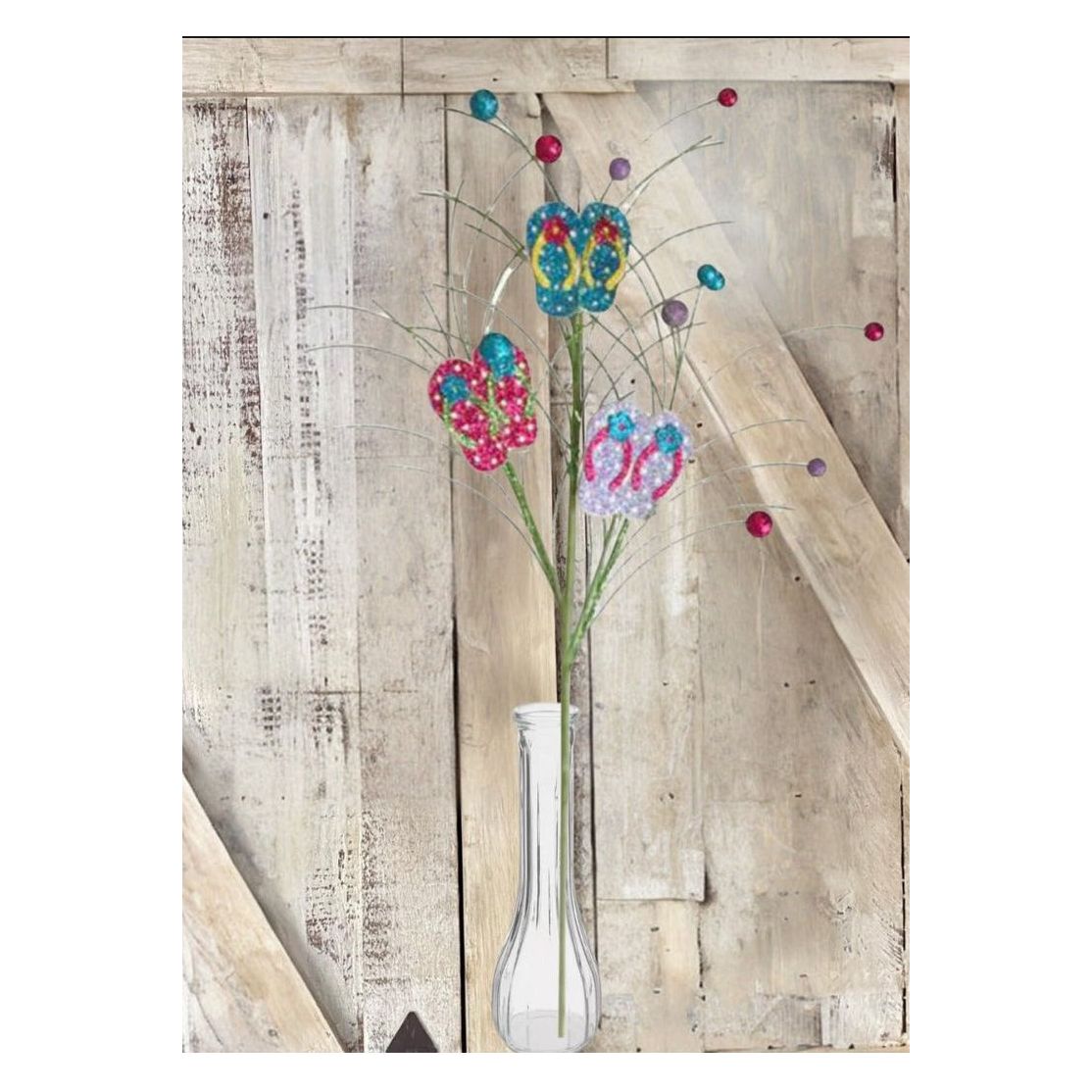 Shop For 28" Glitter Flip Flop Spray: Multi Color at Michelle's aDOORable Creations