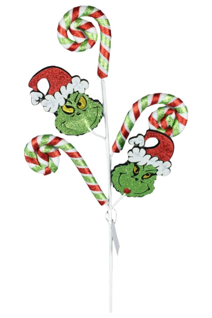 Shop For 28" Glitter Green Monster Candy Cane Spray