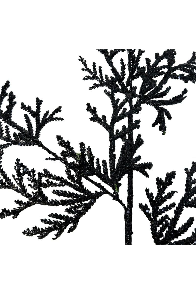 Shop For 28" Glitter Lycopodium Spray: Black