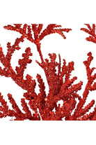 Shop For 28" Glitter Lycopodium Spray: Red