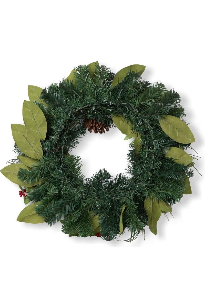 Shop For 28" Magnolia Leaf and Winter Foliage Wreath