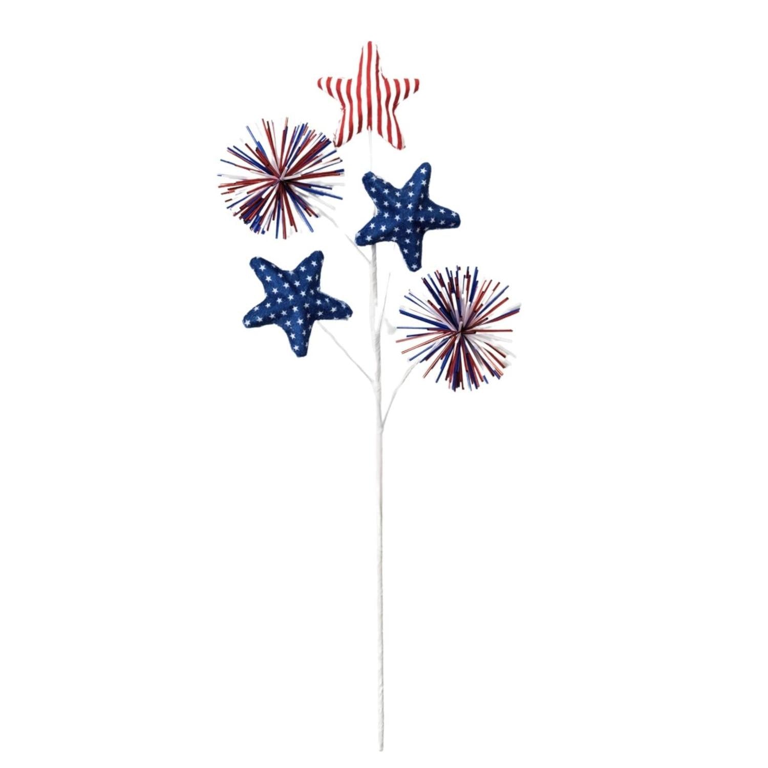 Shop For 28" Patriotic Fabric Stars Starburst Spray