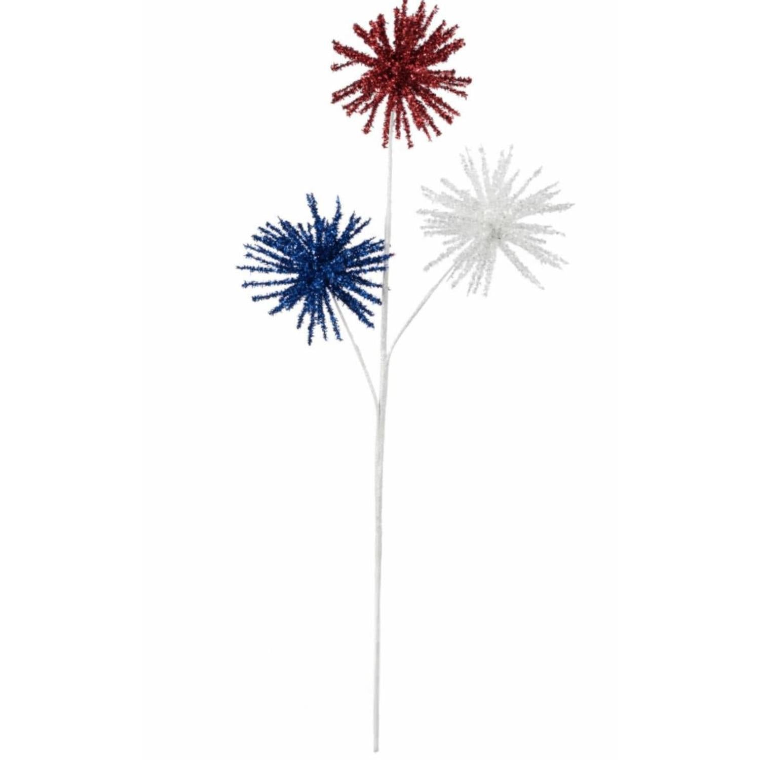 28" Patriotic Firework Ball Spray