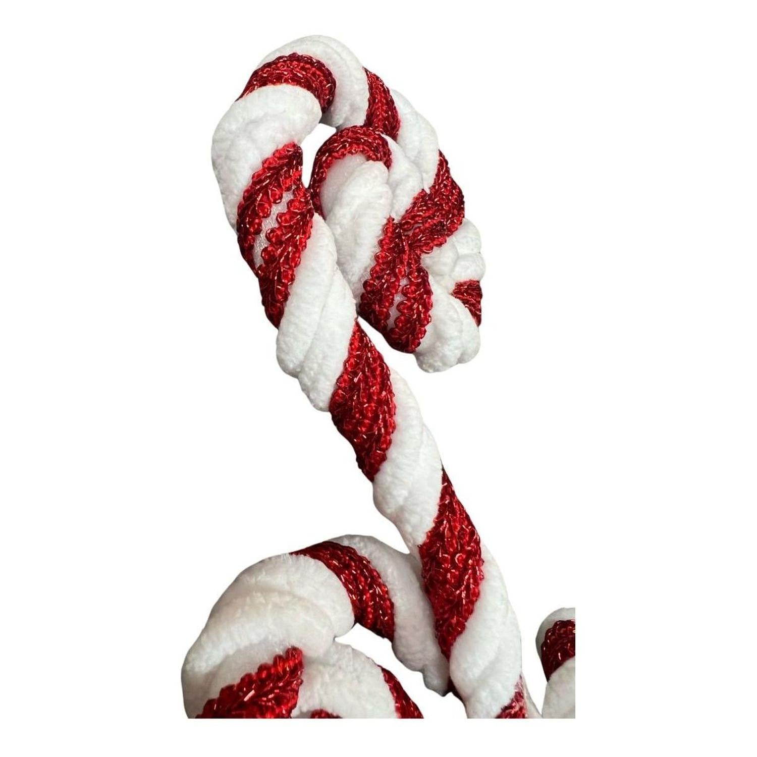 28" Peppermint Spiral Curly Spray