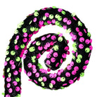 28" Sequin Spiral Curly Spray: Pink & Green