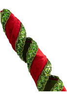 Shop For 28" Stripe Tinsel Curly Spray: Red & Green