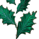 Shop For 28" Tinsel Holly Leaf Spray: Emerald Green