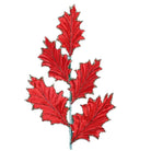 Shop For 28" Tinsel Holly Leaf Spray: Red