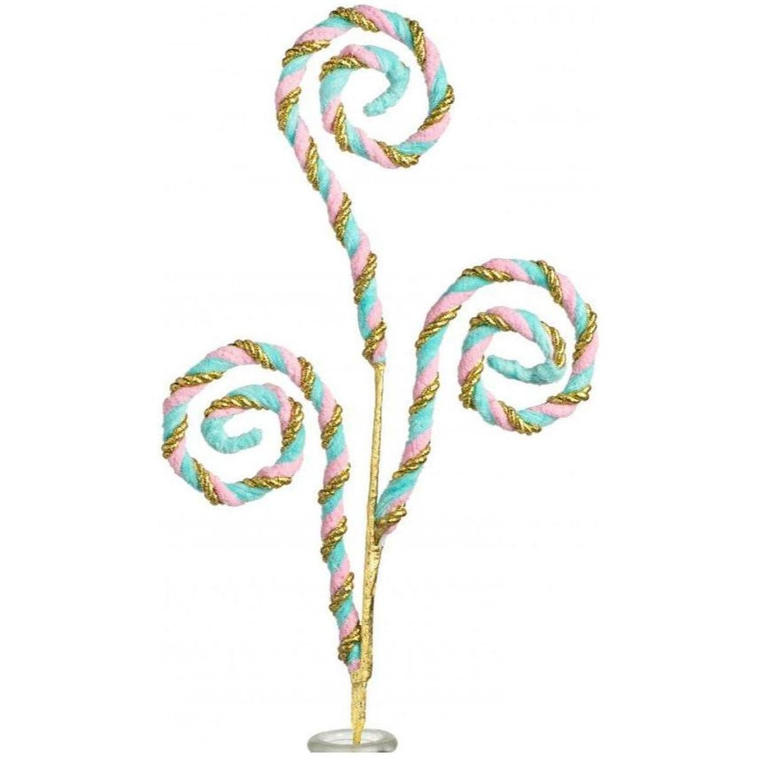 28" Twirl Curly Spray: Pink