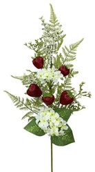28in Strawberry and Hydrangea Spray