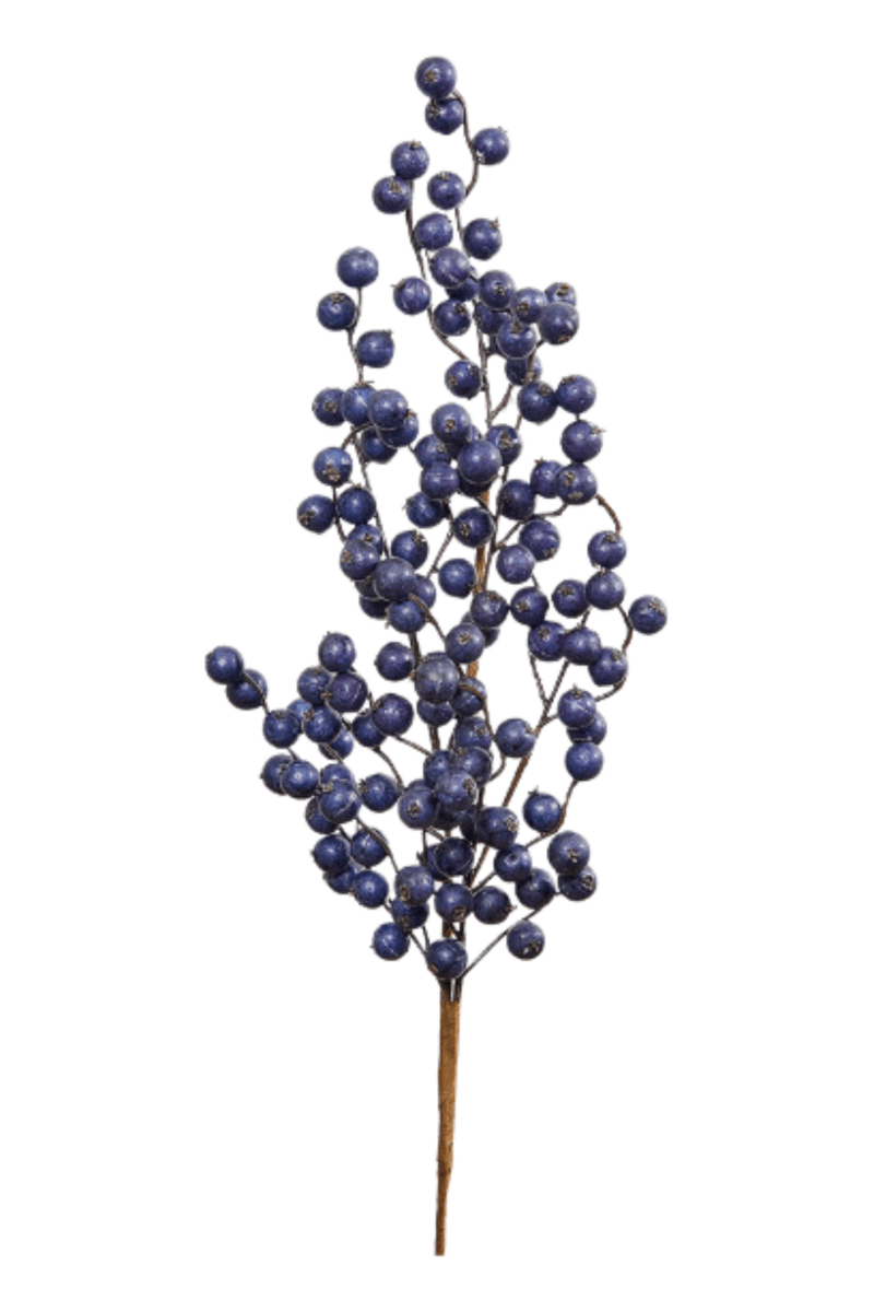 Shop For 29” Crabapple Christmas Spray: Navy Blue