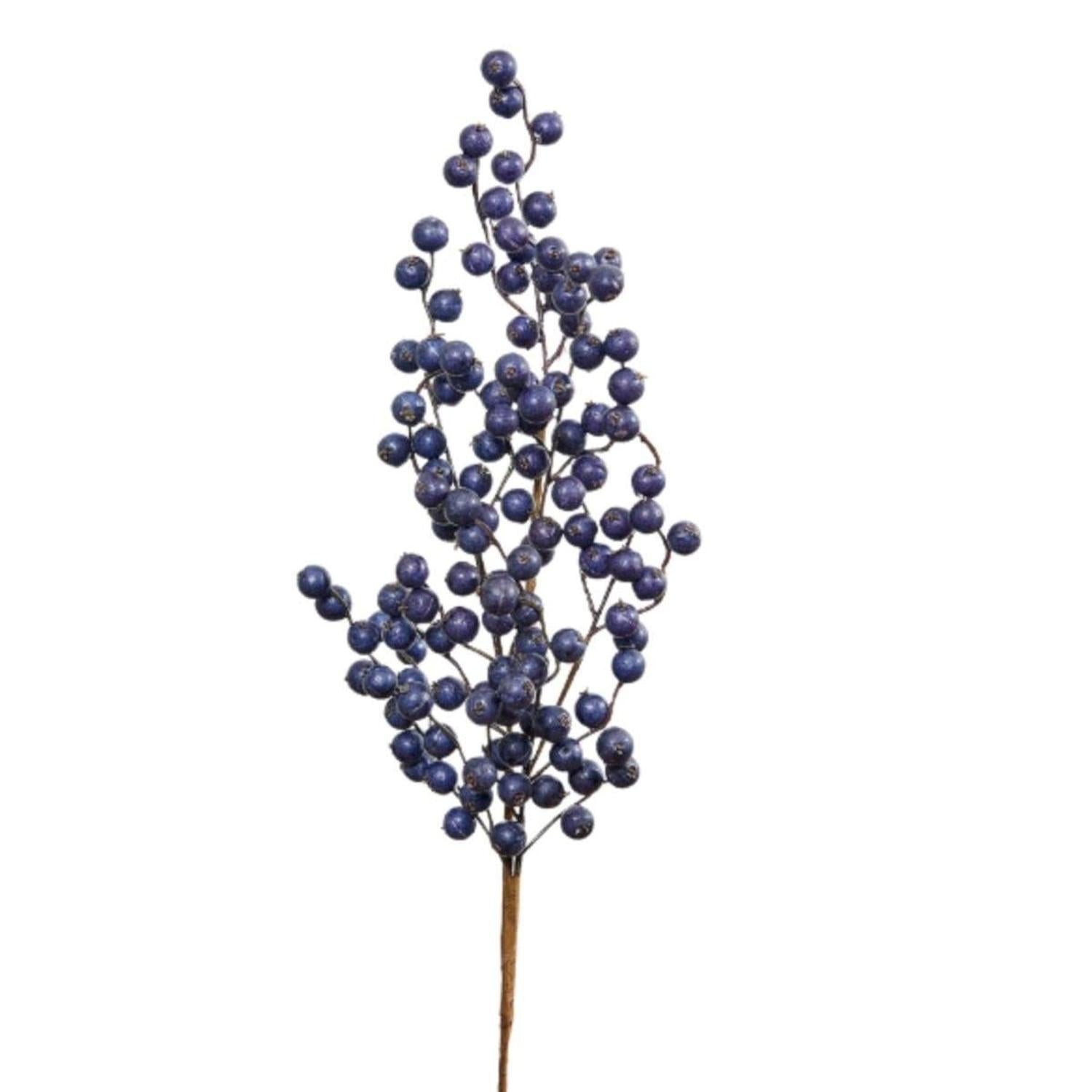 29” Crabapple Christmas Spray: Navy Blue