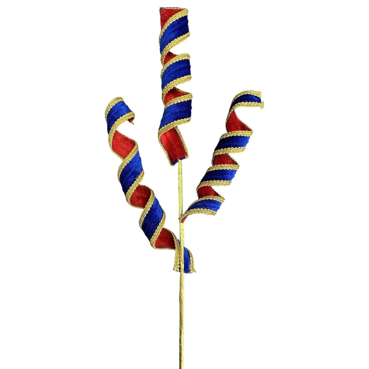 Shop For 29" Fabric Curly Spray: Red/Blue/Gold