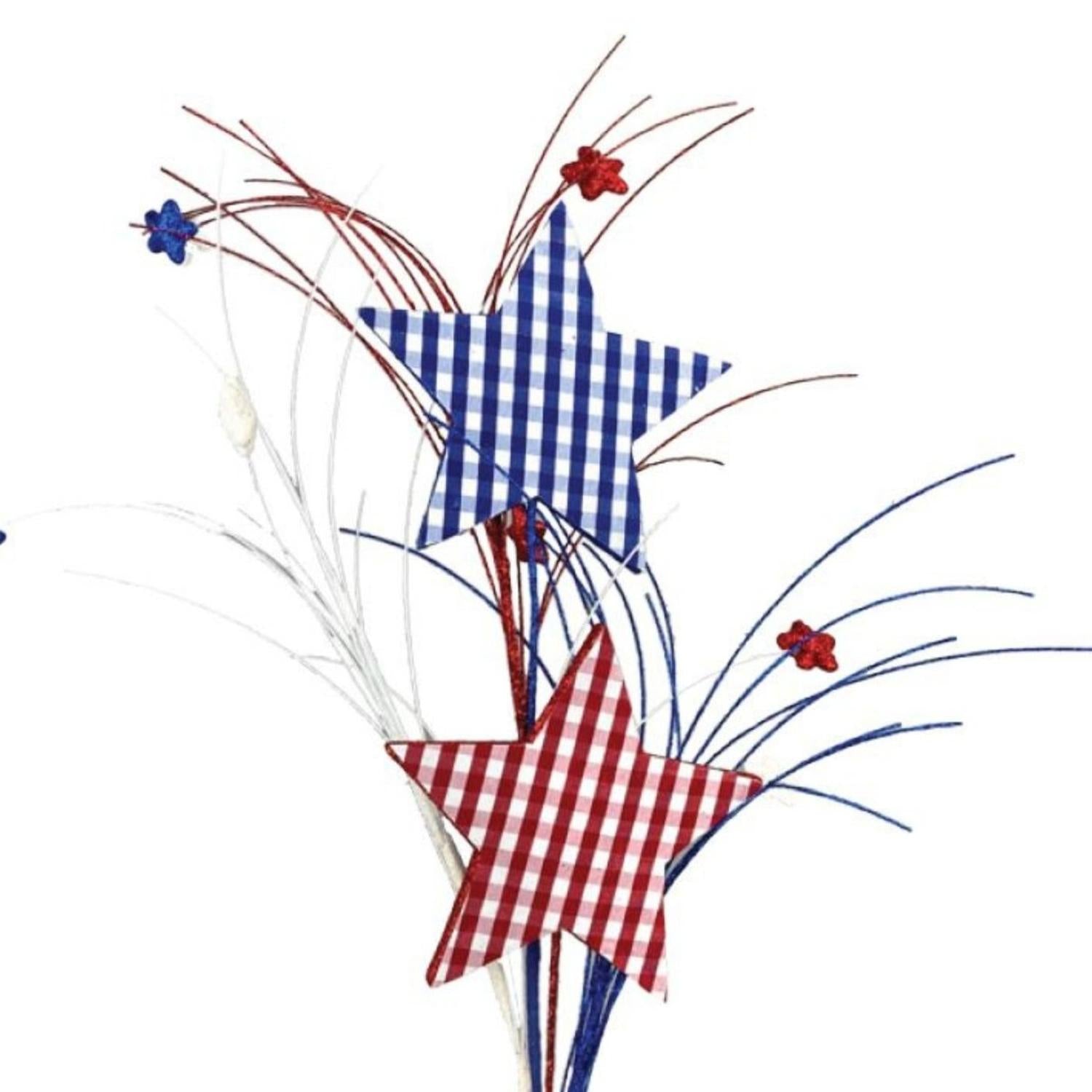 Shop For 29" Gingham Patriotic Star Spray