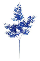 Shop For 29" Glitter Boxwood Leaf Spray: Midnight Blue