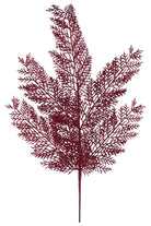 Shop For 29" Glitter Fern Spray: Burgundy