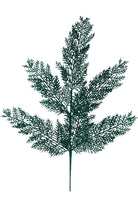 Shop For 29" Glitter Fern Spray: Hunter Green