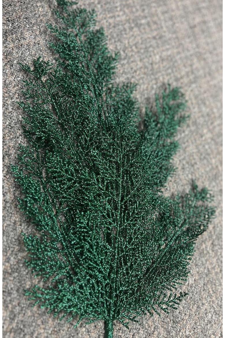 Shop For 29" Glitter Fern Spray: Hunter Green