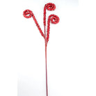 Shop For 29" Glitter Scroll Curly Spray: Red