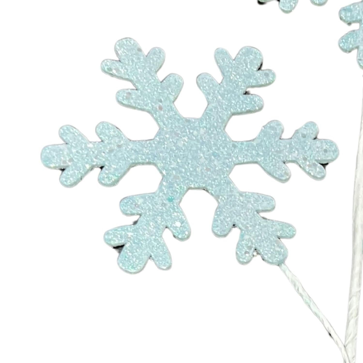 29" Ice Blue Glitter Snowflake Spray