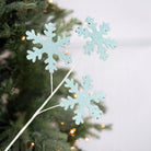Shop For 29" Ice Blue Glitter Snowflake Spray