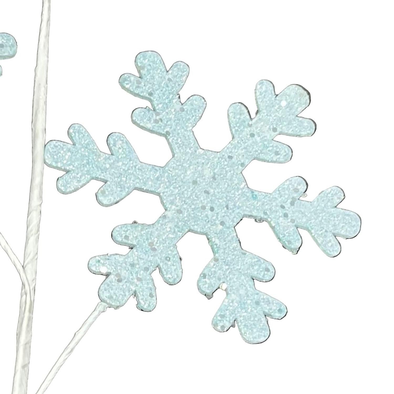 Shop For 29" Ice Blue Glitter Snowflake Spray