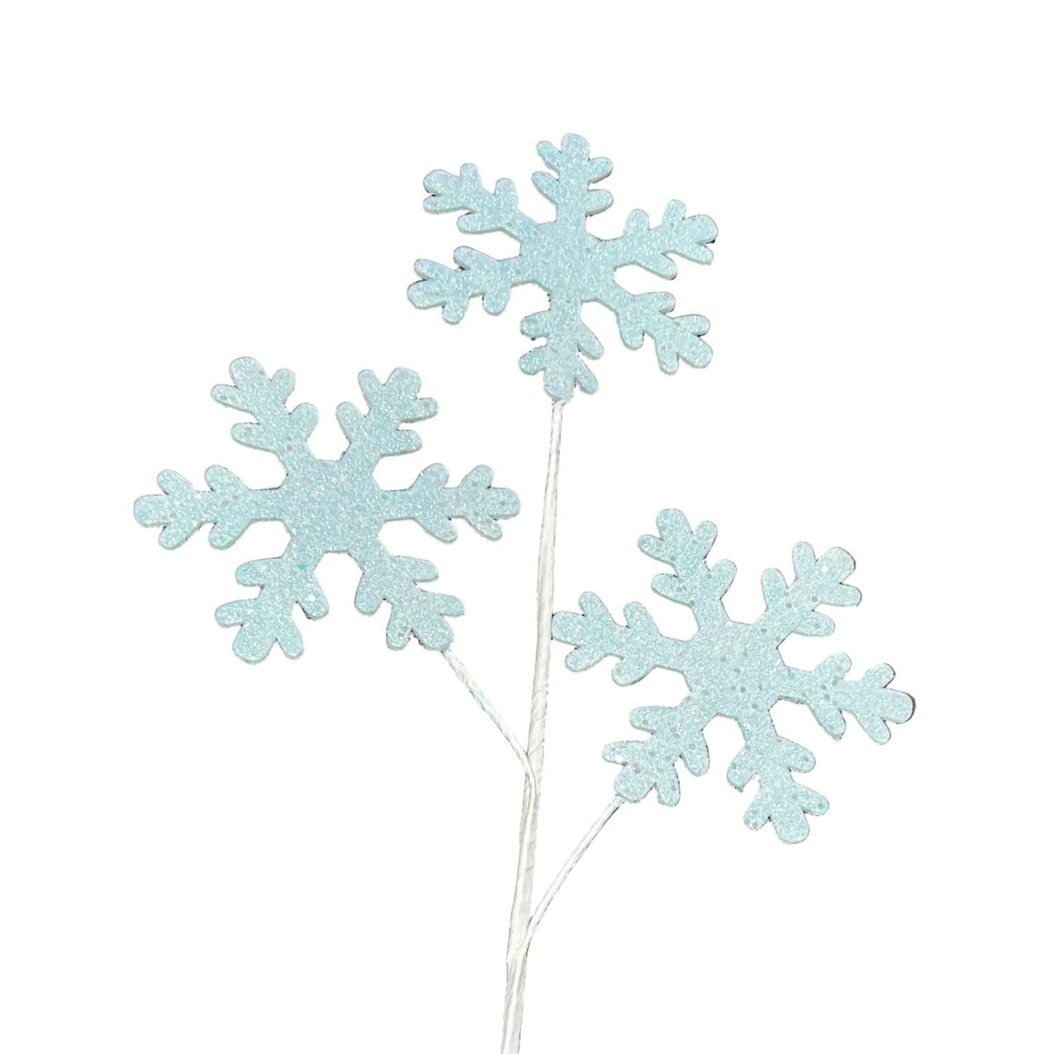 Shop For 29" Ice Blue Glitter Snowflake Spray