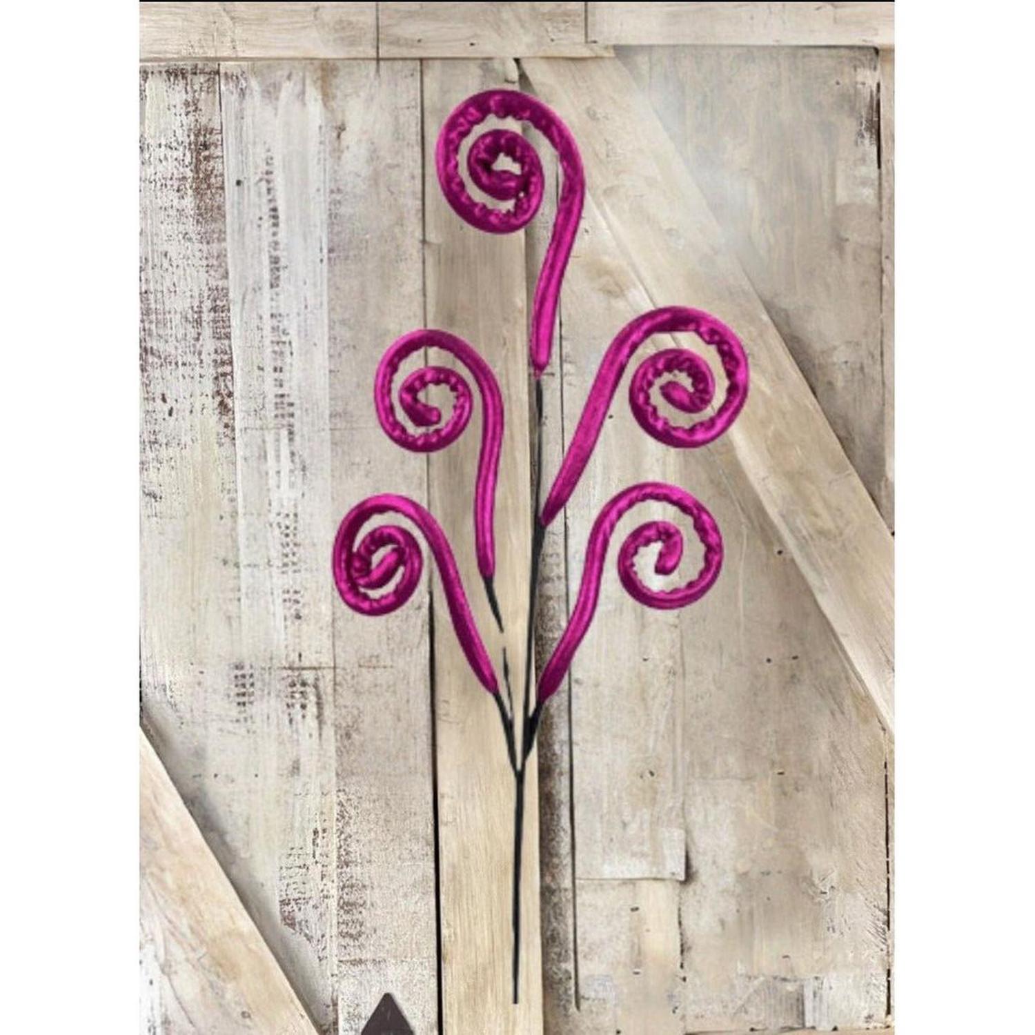 Shop For 29" Metallic Spiral Spray: Hot Pink at Michelle's aDOORable Creations