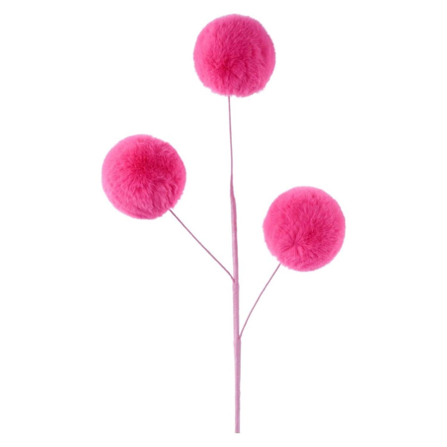 29" Pom Pom Spray: Hot Pink