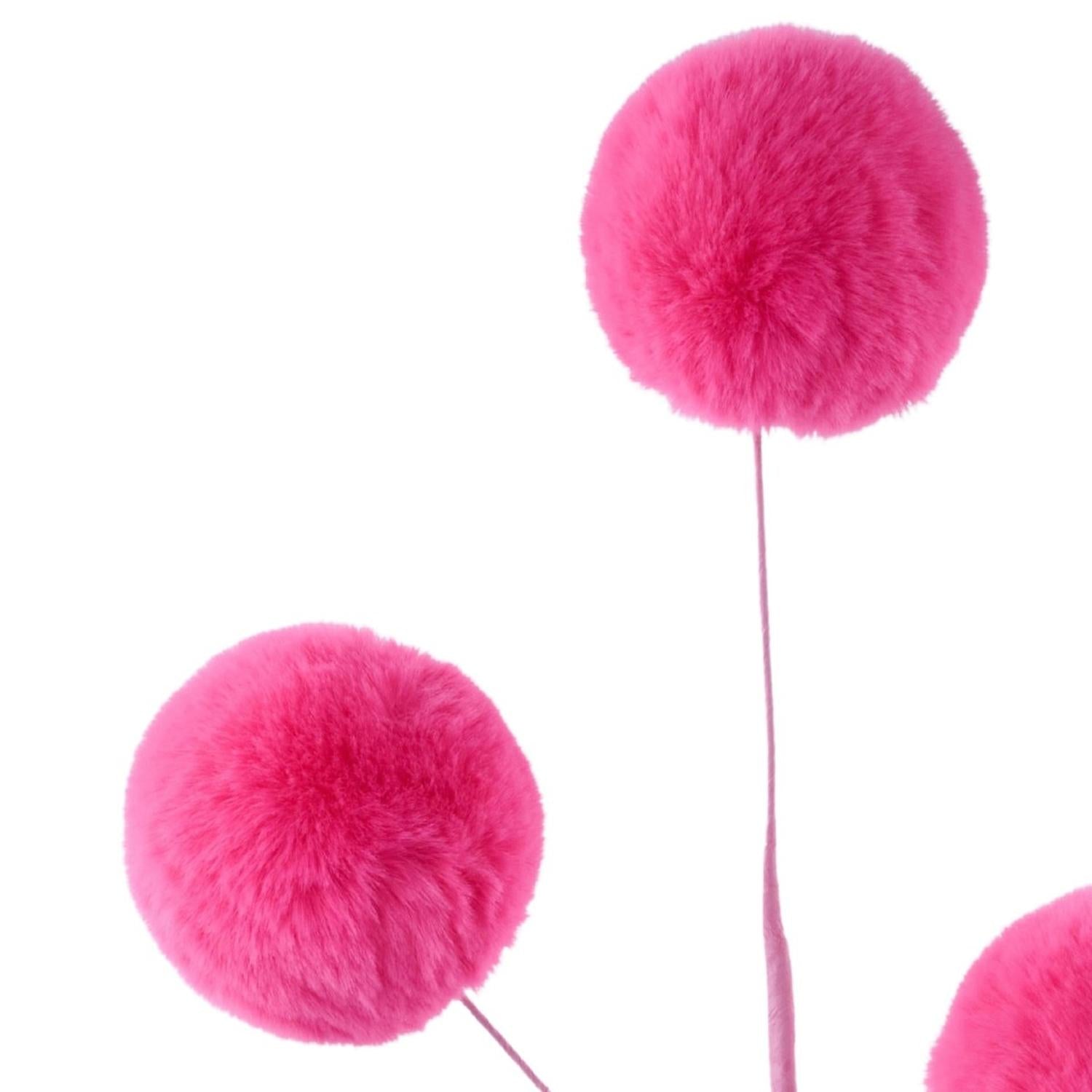 29" Pom Pom Spray: Hot Pink