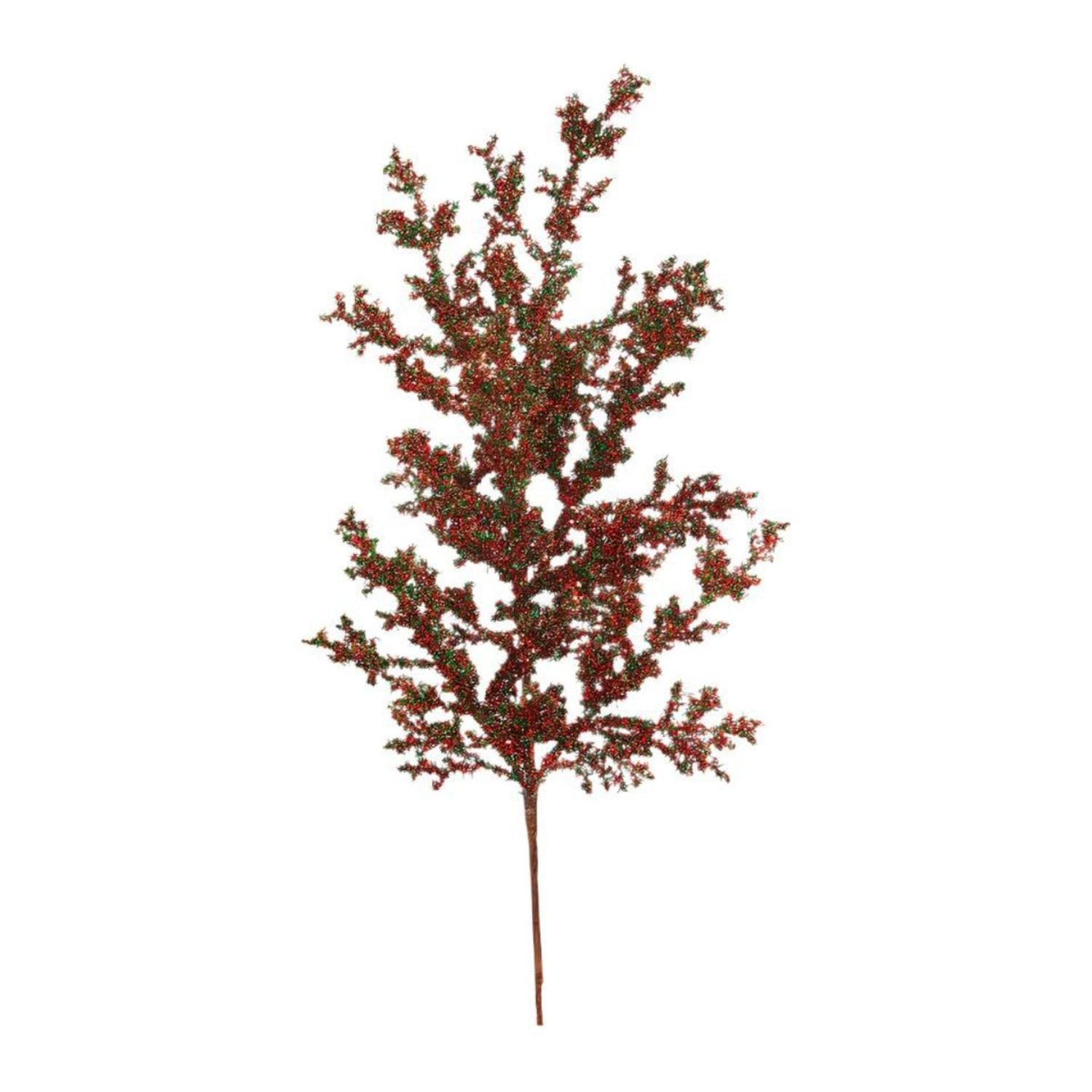 Shop For 29" Red & Green Glitter Berry Spray