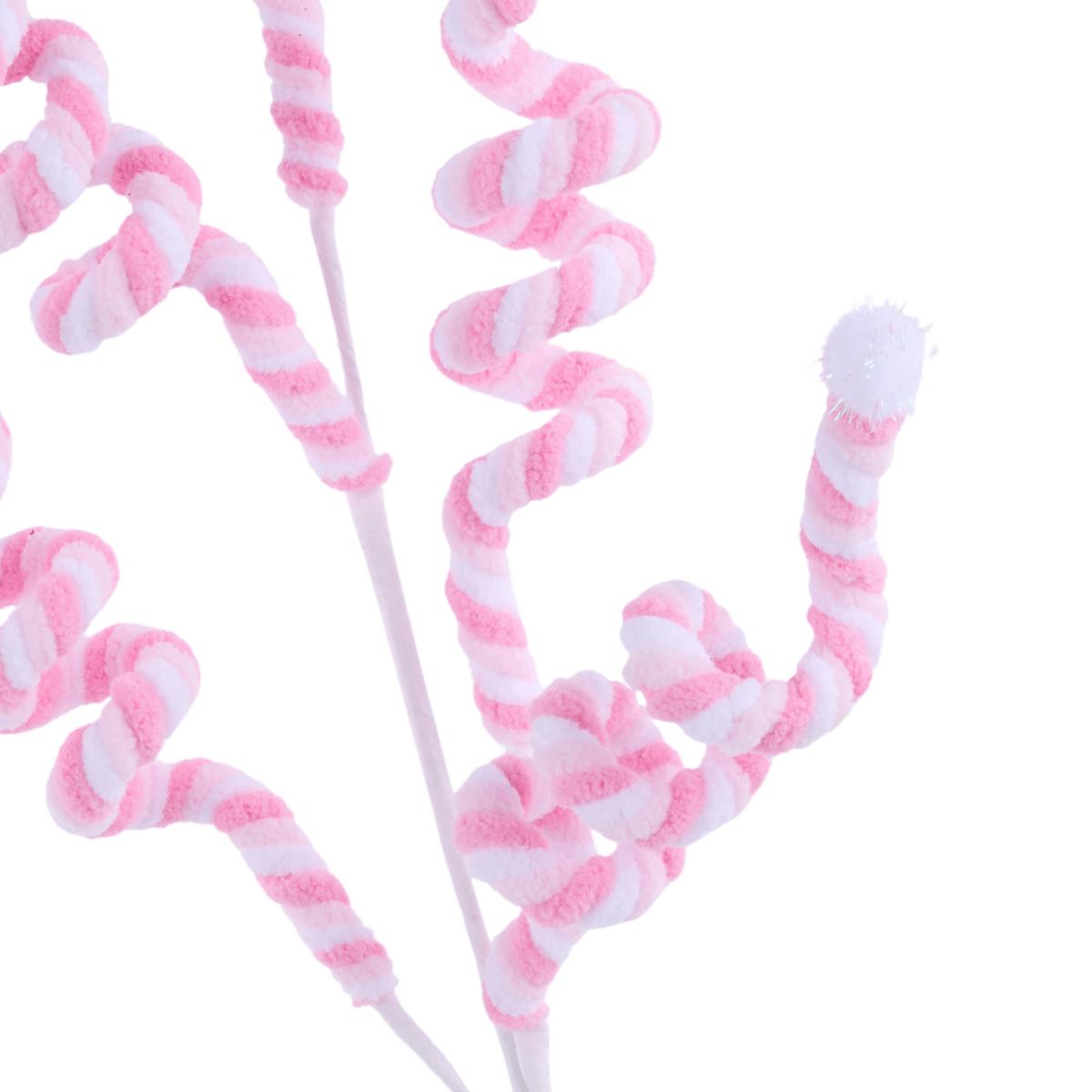 Shop For 29" Velvet Rope Pom Pom Spray: Pink/White