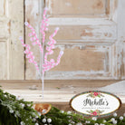 Shop For 29" Velvet Rope Pom Pom Spray: Pink/White