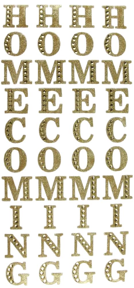 Shop For 2in Homecoming Word Stickers: Gold