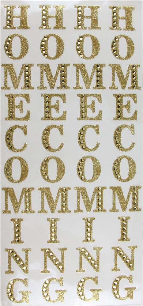 Shop For 2in Homecoming Word Stickers: Gold