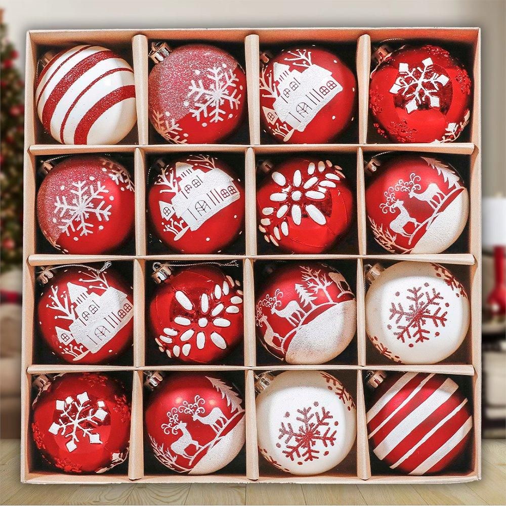 Shop For 3" Candy Cane and Glittery Snowflakes Ornament (16 Piece)