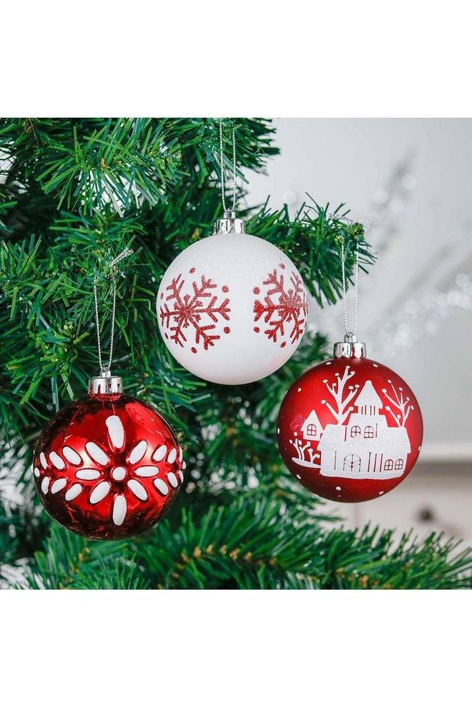 Shop For 3" Candy Cane and Glittery Snowflakes Ornament (16 Piece)