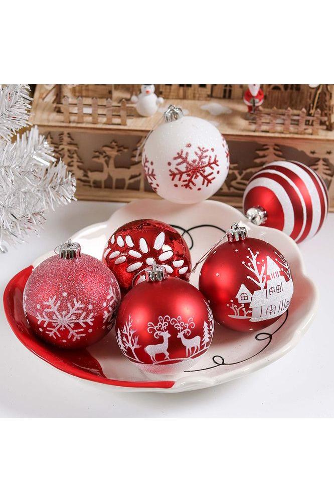 Shop For 3" Candy Cane and Glittery Snowflakes Ornament (16 Piece)