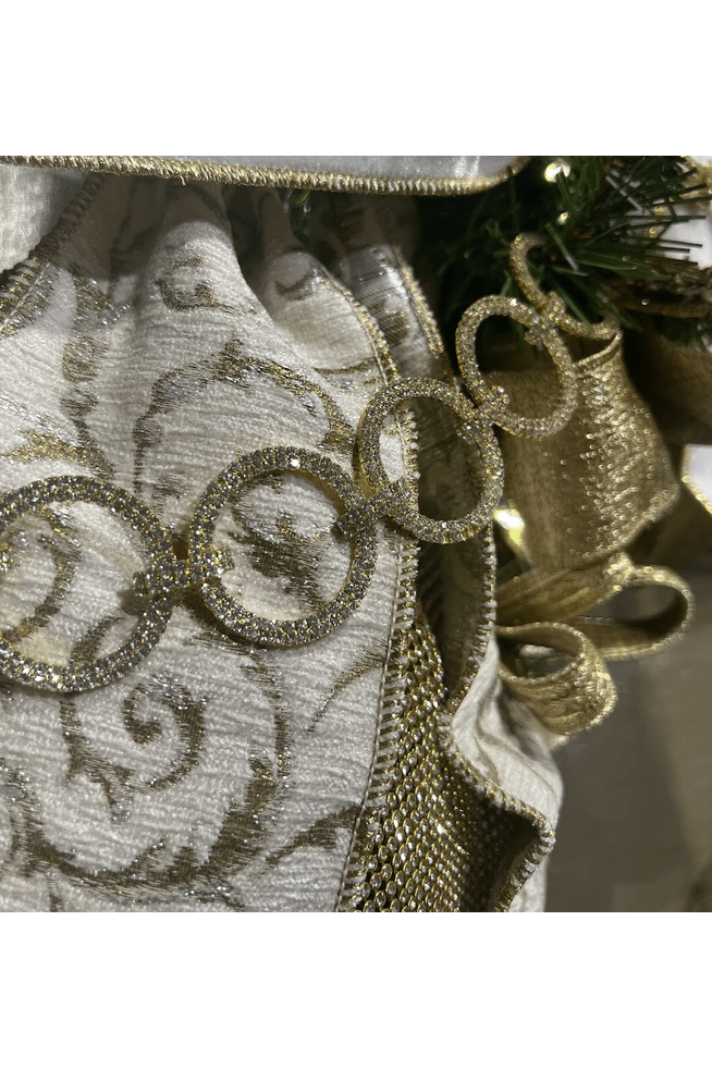 Shop For 3' Circle Embellished Garland with Hooks: Gold