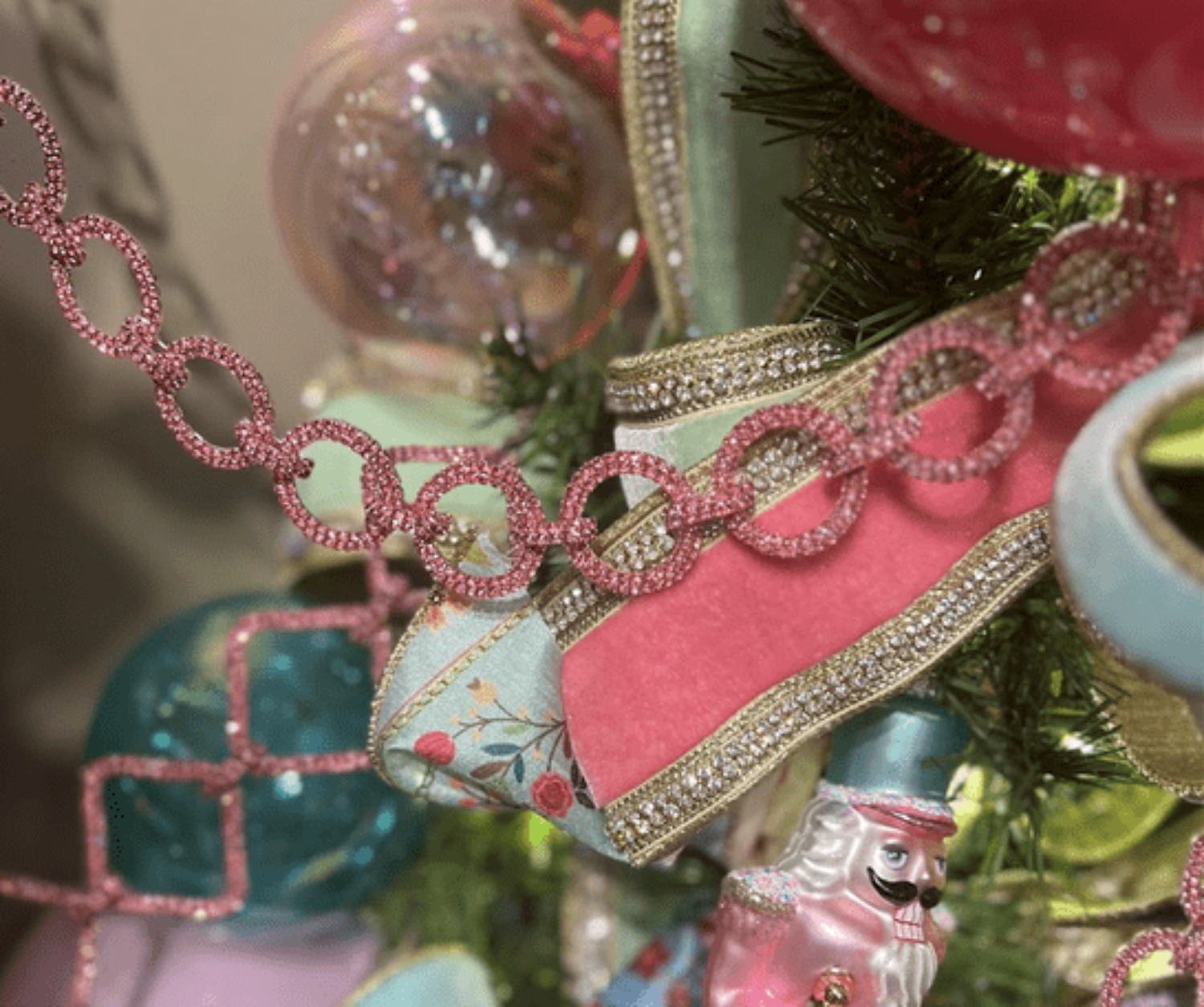 Shop For 3' Circle Embellished Garland with Hooks: Light Pink