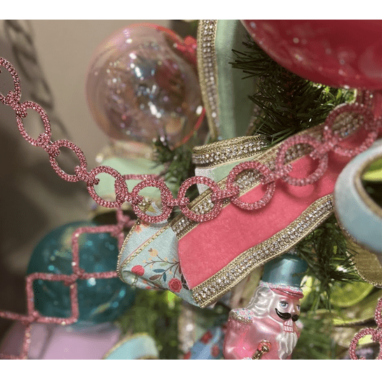 Shop For 3' Circle Embellished Garland with Hooks: Light Pink